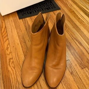 Seychelles Caramel Leather Ankle Booties
